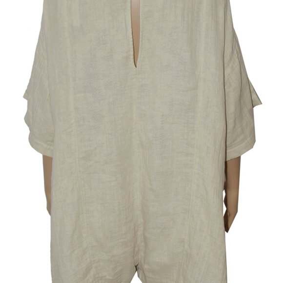 Free People Free-Est - So Lively Romper Agate Grey Ruffle S - Picture 5 of 6